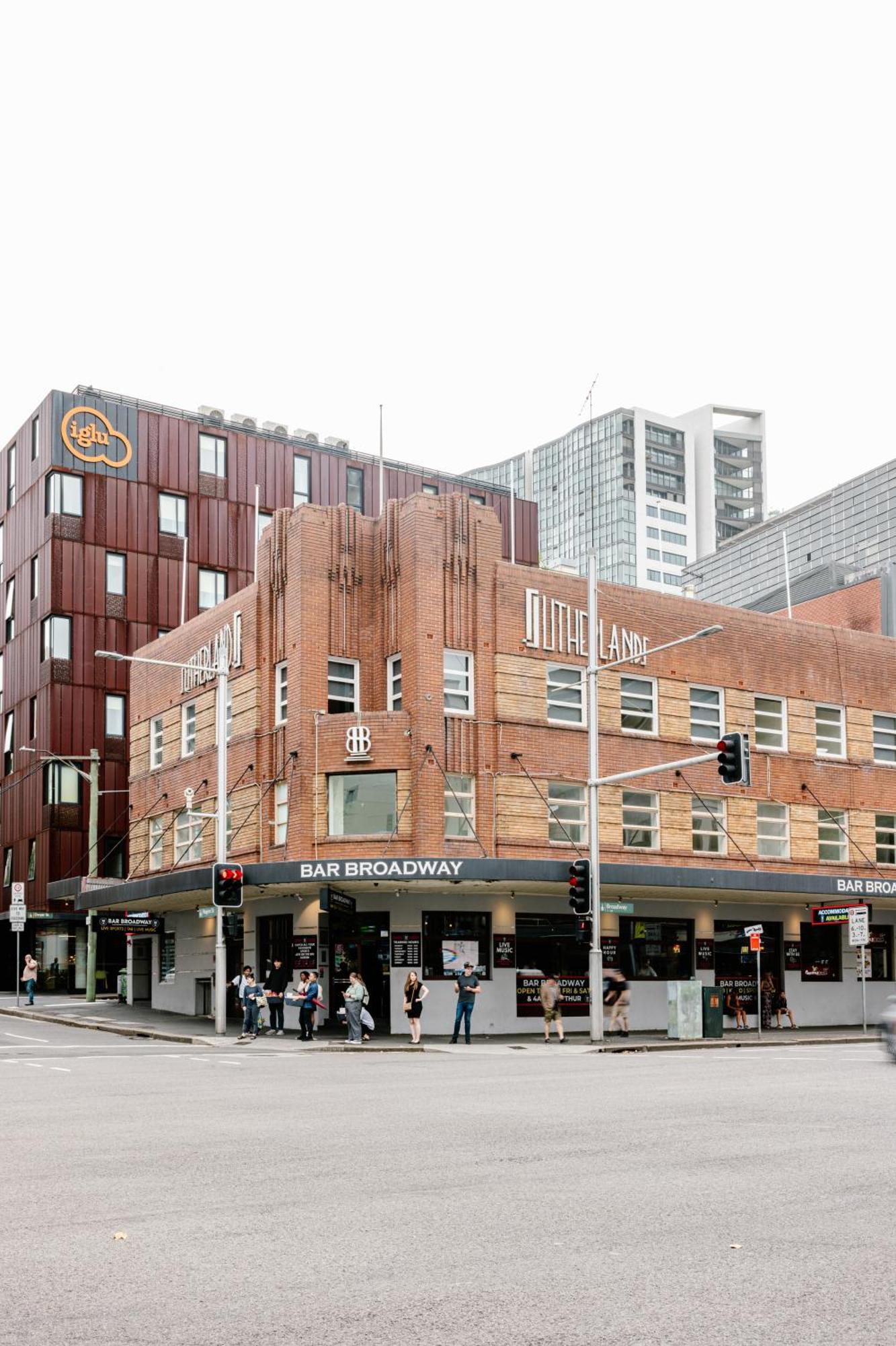 Bar Broadway Hotell Sydney Exteriör bild